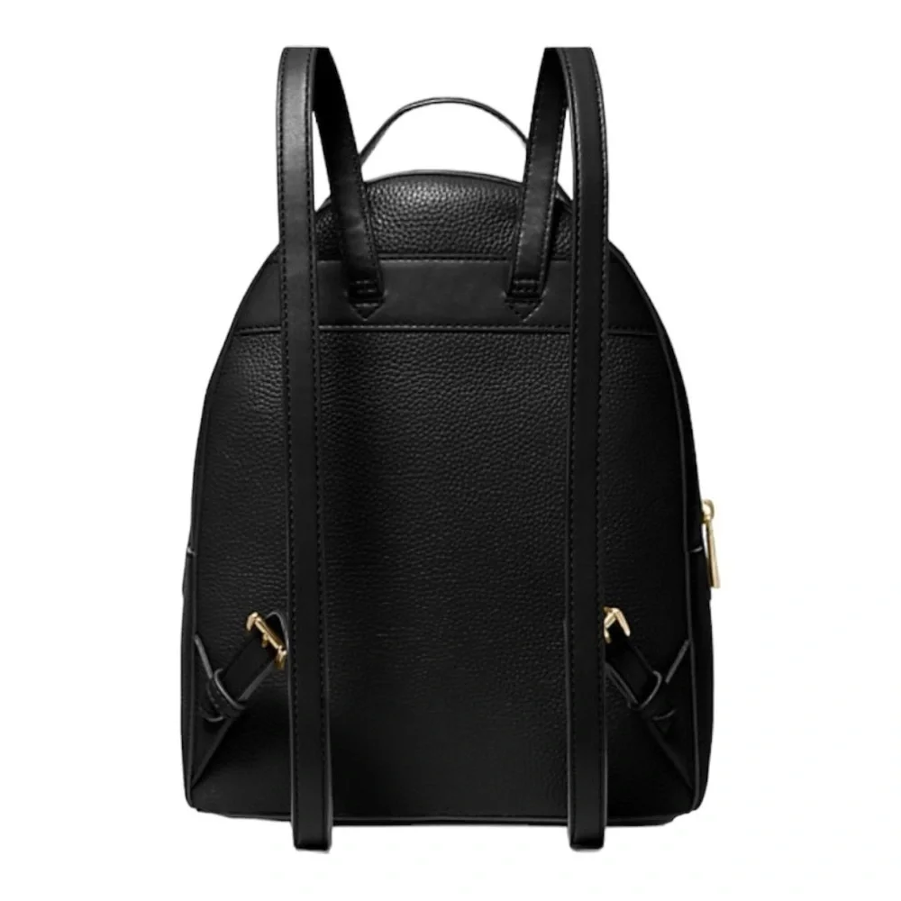 NWT-MICHAEL KORS-VALERIE-BLACK PEBBLED LEATHER BACKPACK-38F2G9VB2L